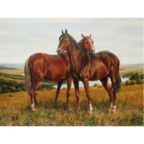 Sorrel Horses - Paint by Diamonds