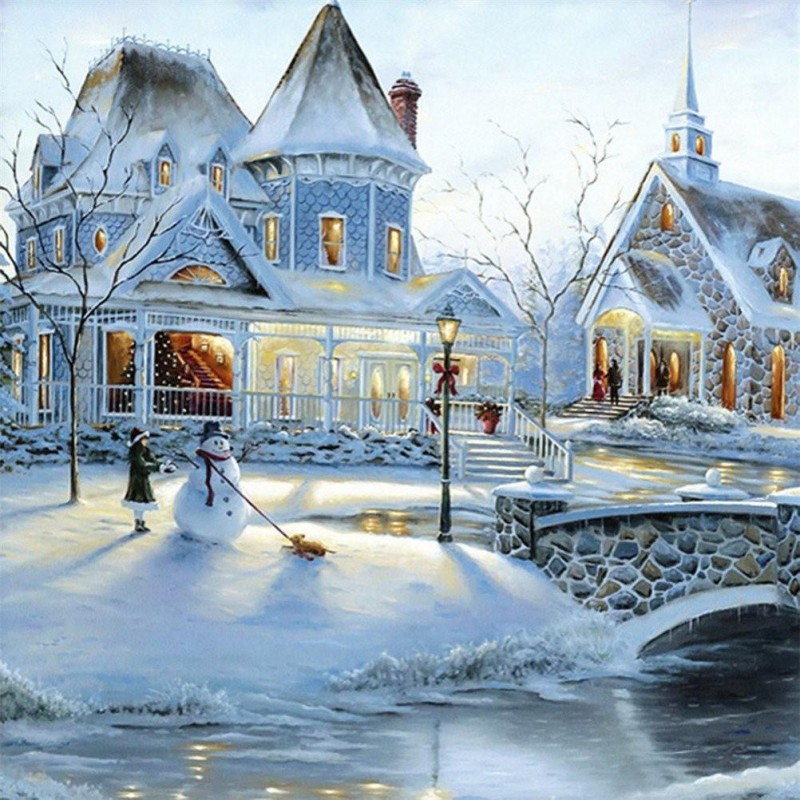 Snowy Town Diamond P...