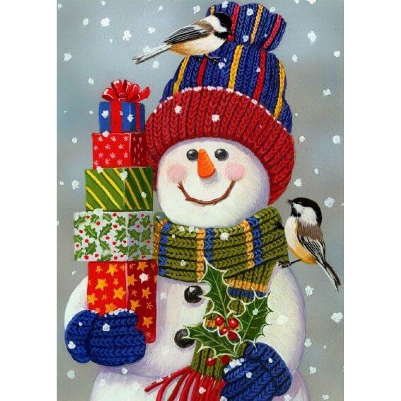 Snowman with Christm...