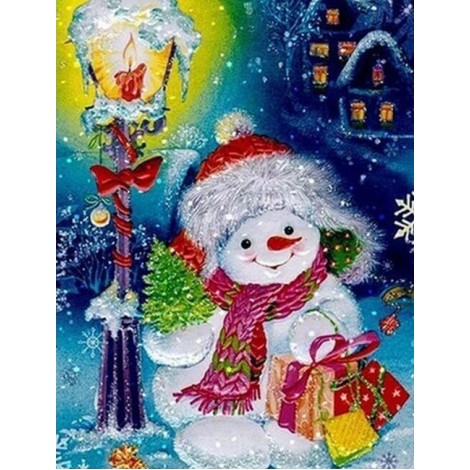 Snowman Celebrating Christmas