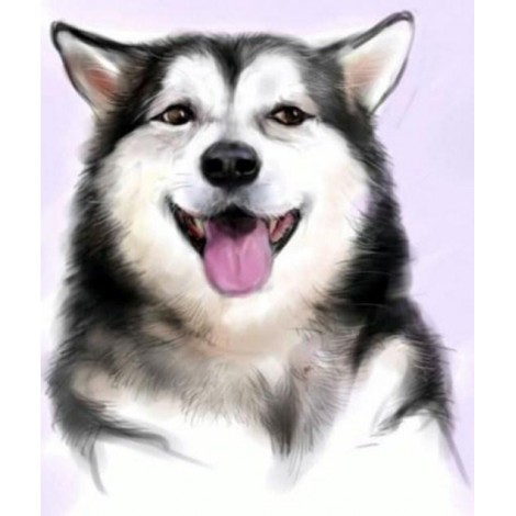 Happy Husky - Paint by Diamonds