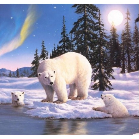 Snow Bears Family Diamond Painting