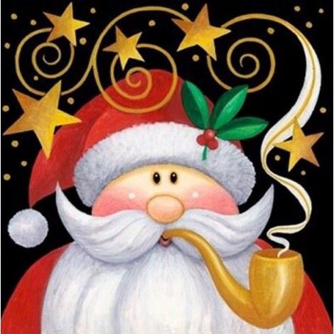 Smoker Santa Christmas Card