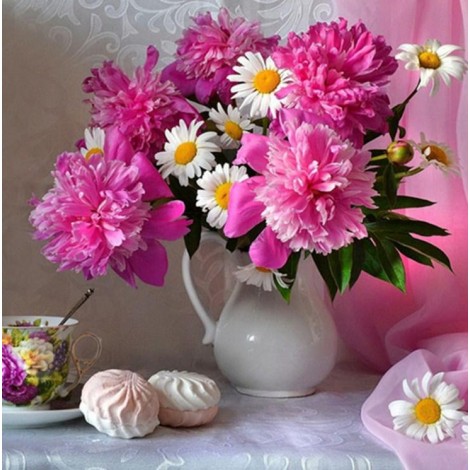 Gorgeous Pink Peonies & Daisies