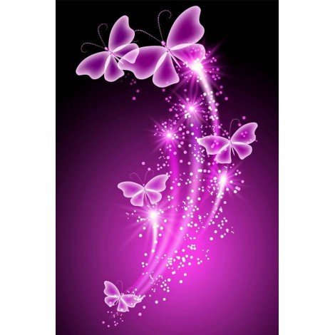 Neon Butterflies Sprinkling Magic