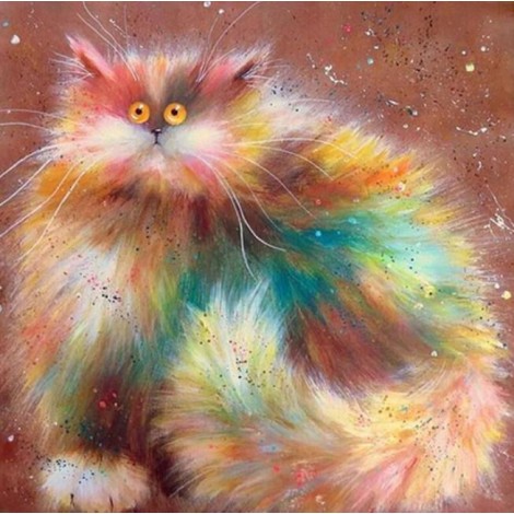 Shaggy Cartoon Cat Diamond Painting