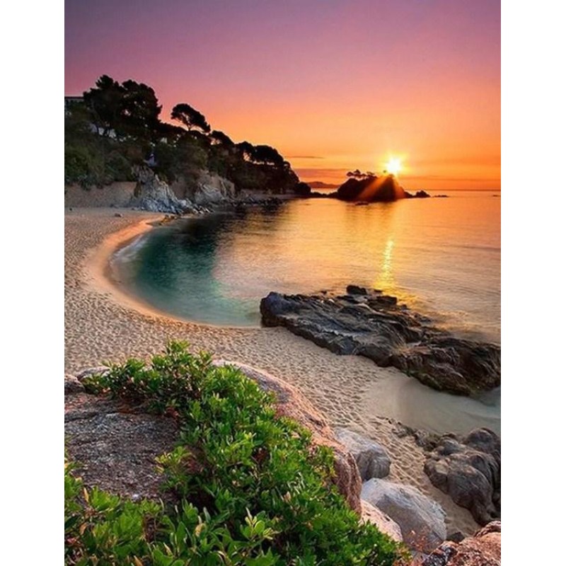 Sea Side Sunset Land...