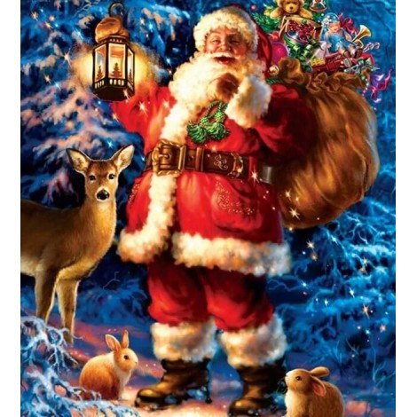 Santa Claus Distributing Christmas Gifts