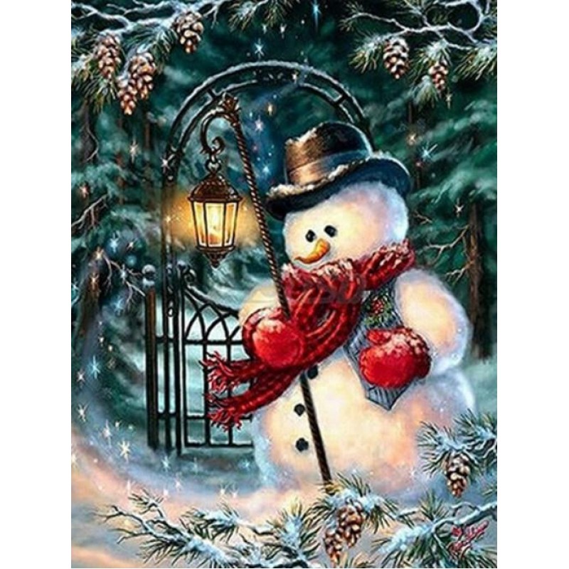 Sad Snowman with Lan...