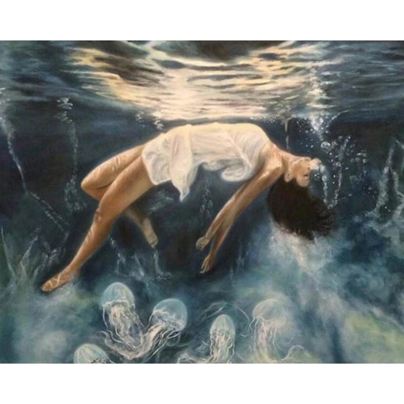 Girl Floating in Wat...