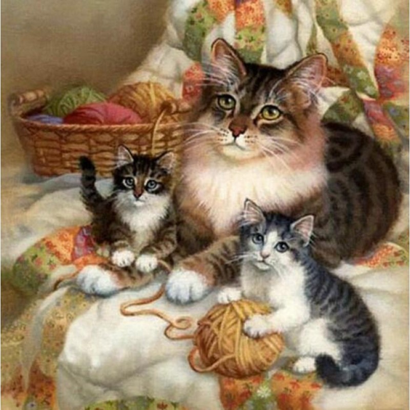 Mother Cat & Bab...