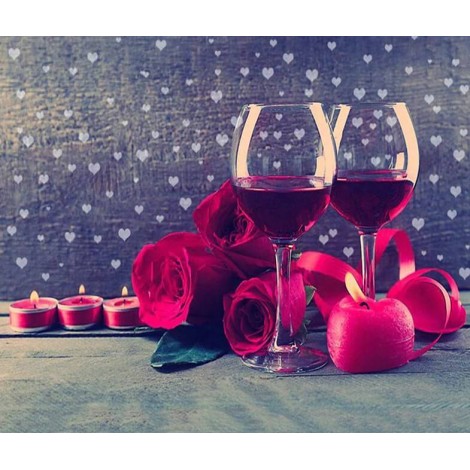 Roses & Wine Glasses