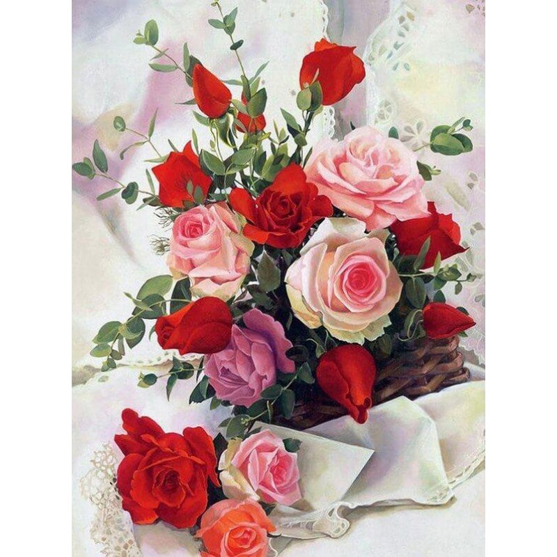 Rose Basket DIY Diam...