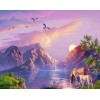 River & Mountains Landscape