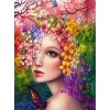 Pretty Girl with Flowers on her Head