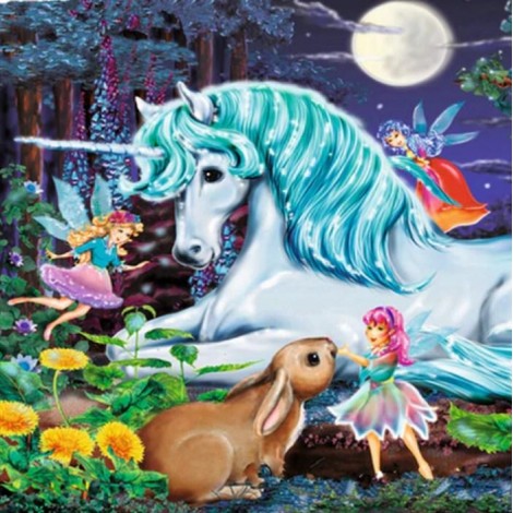 Beautiful Unicorn & Little Fairies