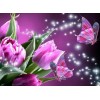 Purple Tulips & Butterflies