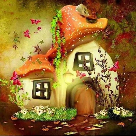 Fairy Tale Mushroom House - Paint with Diamonds
