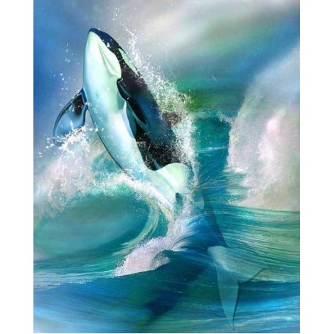 Giant Shark & Ocean Waves