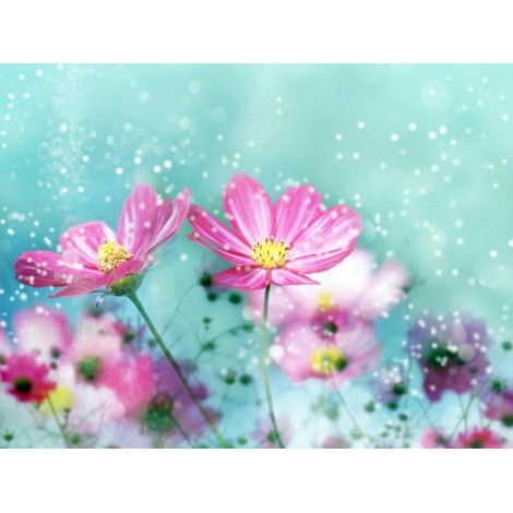 Pretty Pink Flowers DIY Painting