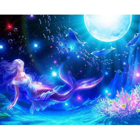 Magical Mermaid & Fish Diamond Painting