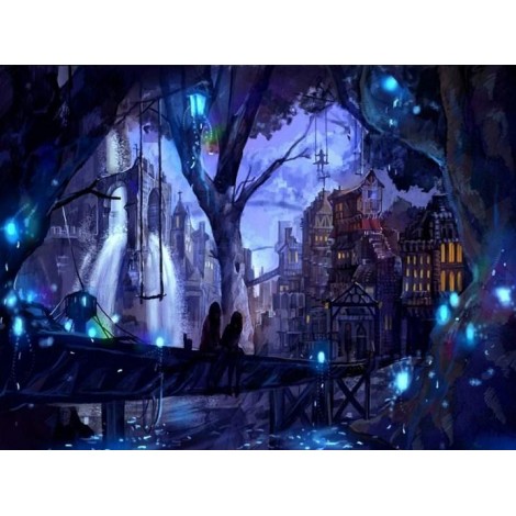 Mesmerizing City at Night - Paint with Diamonds