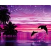 Pink Sky & Dolphins Pair
