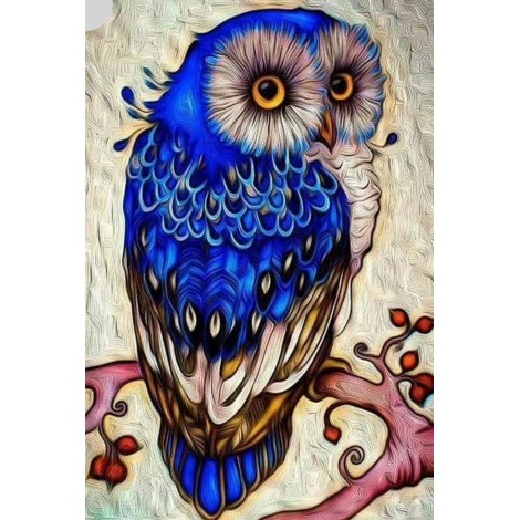 Blue Owl Diamond Painting Kit - [USA SHIPPING]