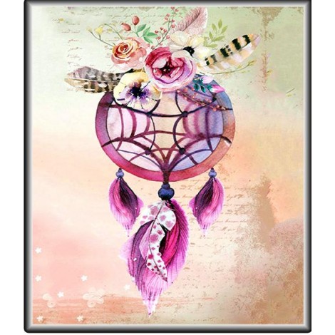 Dream Catcher & Flowers Diamond Painting