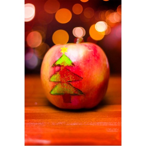 Christmas Tree on Apple DIY Diamond Painting