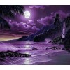 Night Moon & Purple Beach