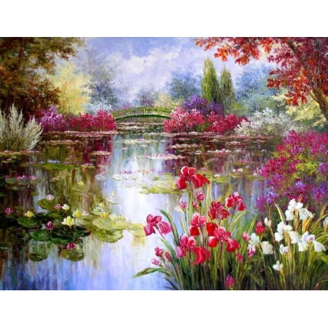Flowers by the Lake DIY Painting Kit