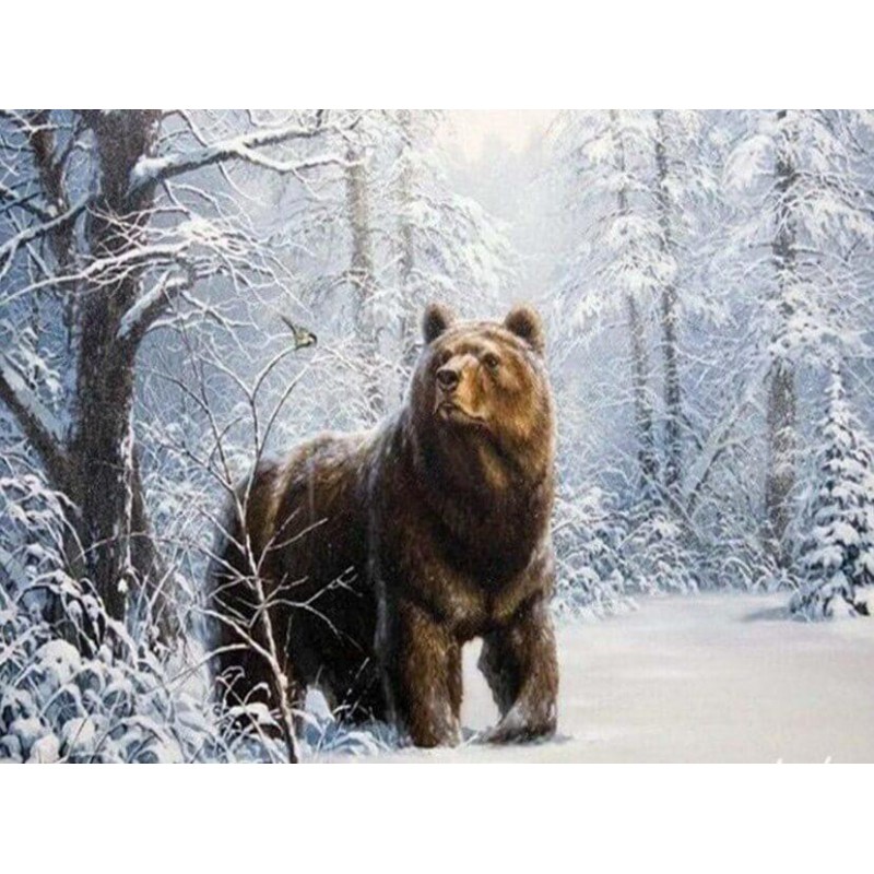 Bear in Snow Diamond...