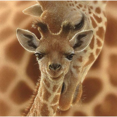 Mother Giraffe with Baby