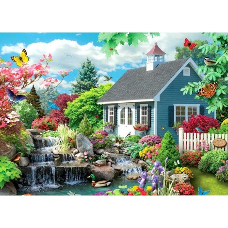 Mini Waterfall & Beautiful House