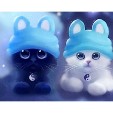 Black & White Cartoon Cats