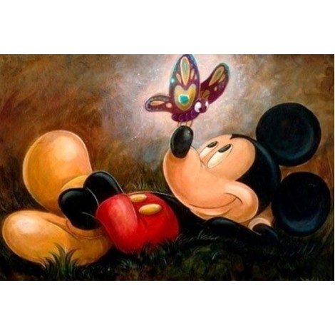 Mickey Mouse & Butterfly Diamond Painting