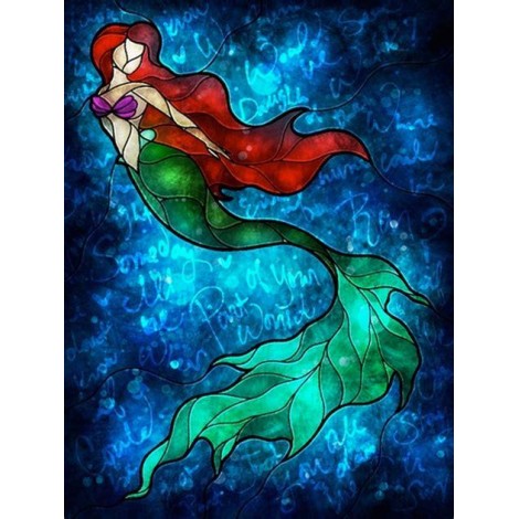 Mermaid Stained Glass Painting