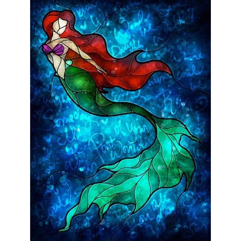 Mermaid Stained Glas...