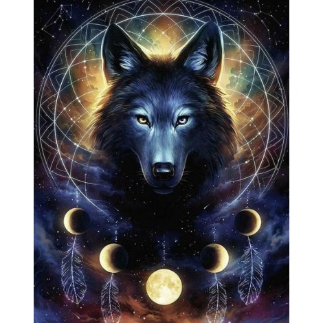 Lunar Wolf - Diamond Painting Kit