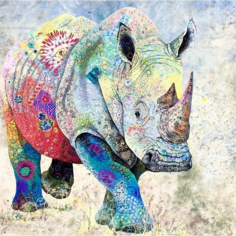 Artistic Rhino Painting K...