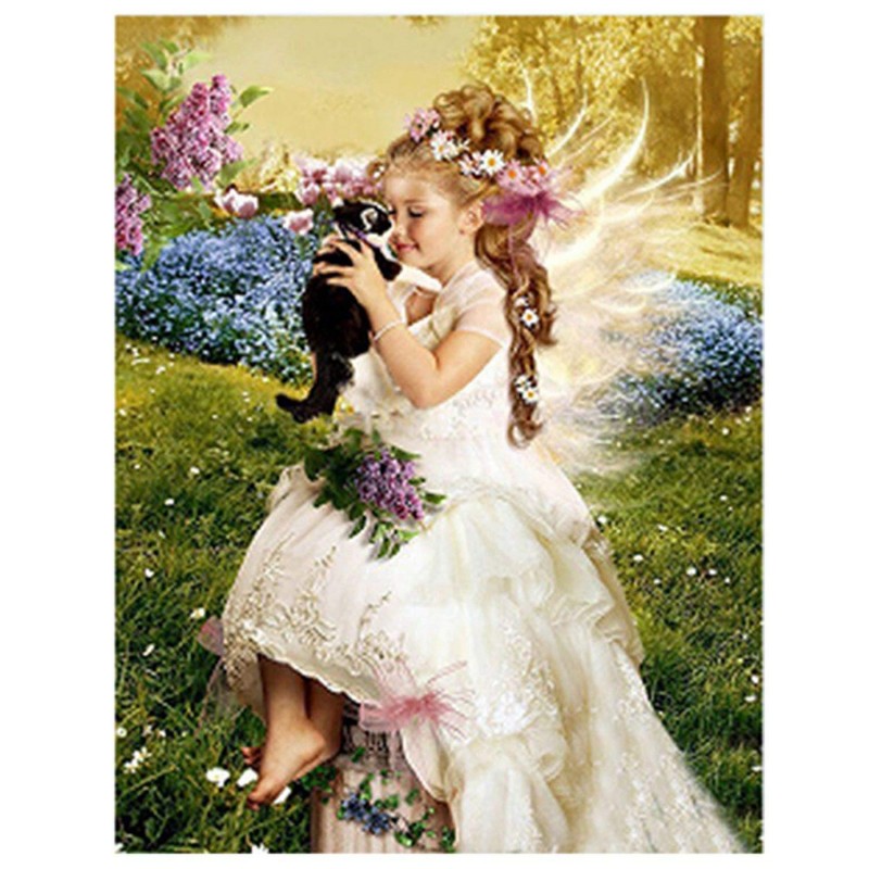 Angel with Her Kitte...
