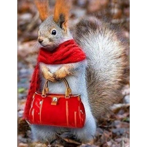 Lady Squirrel - Diamond Painting Kit