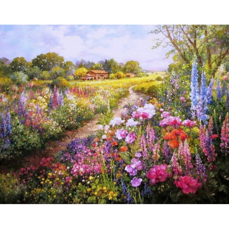 Field of Colorful Fl...