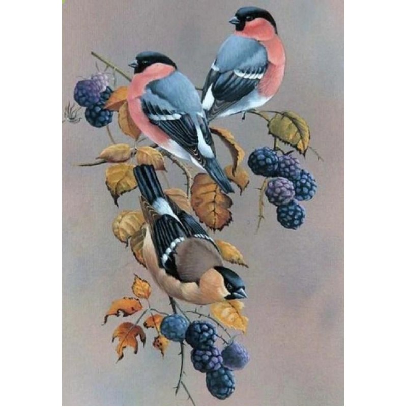 Birds on Berries Tree