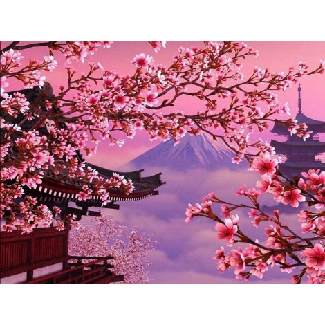 Japanese Cherry Blossoms Diamond Painting