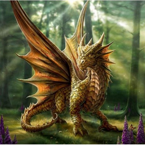 Angry Dragon - Diamond Painting Kit