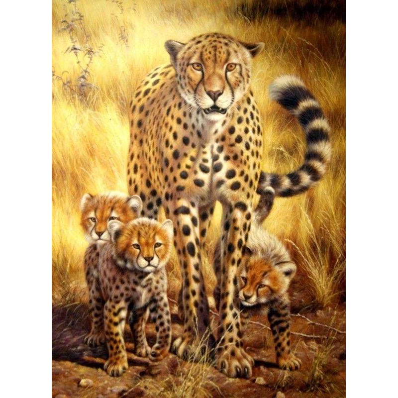 Cheetah Family - Paint by...