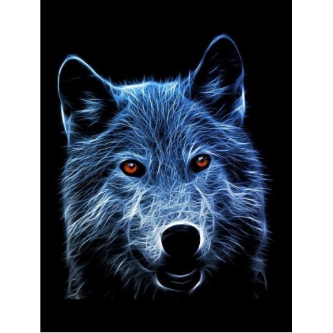 Amazing Wolf with Orange Eyes