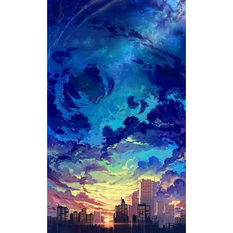 High Sky Buildings Diamond Painting